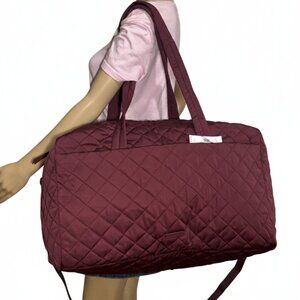 Vera Bradley Large Travel Duffel in Raisin NWT